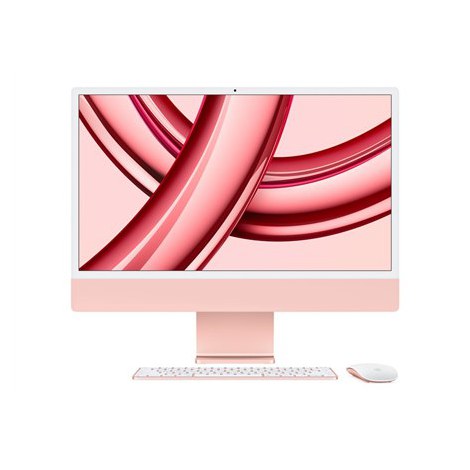 Apple iMac 24" 4,5 tys. Retina, procesor Apple M3 8C, karta graficzna 10C/8 GB/256 GB SSD/różowy/INT Apple